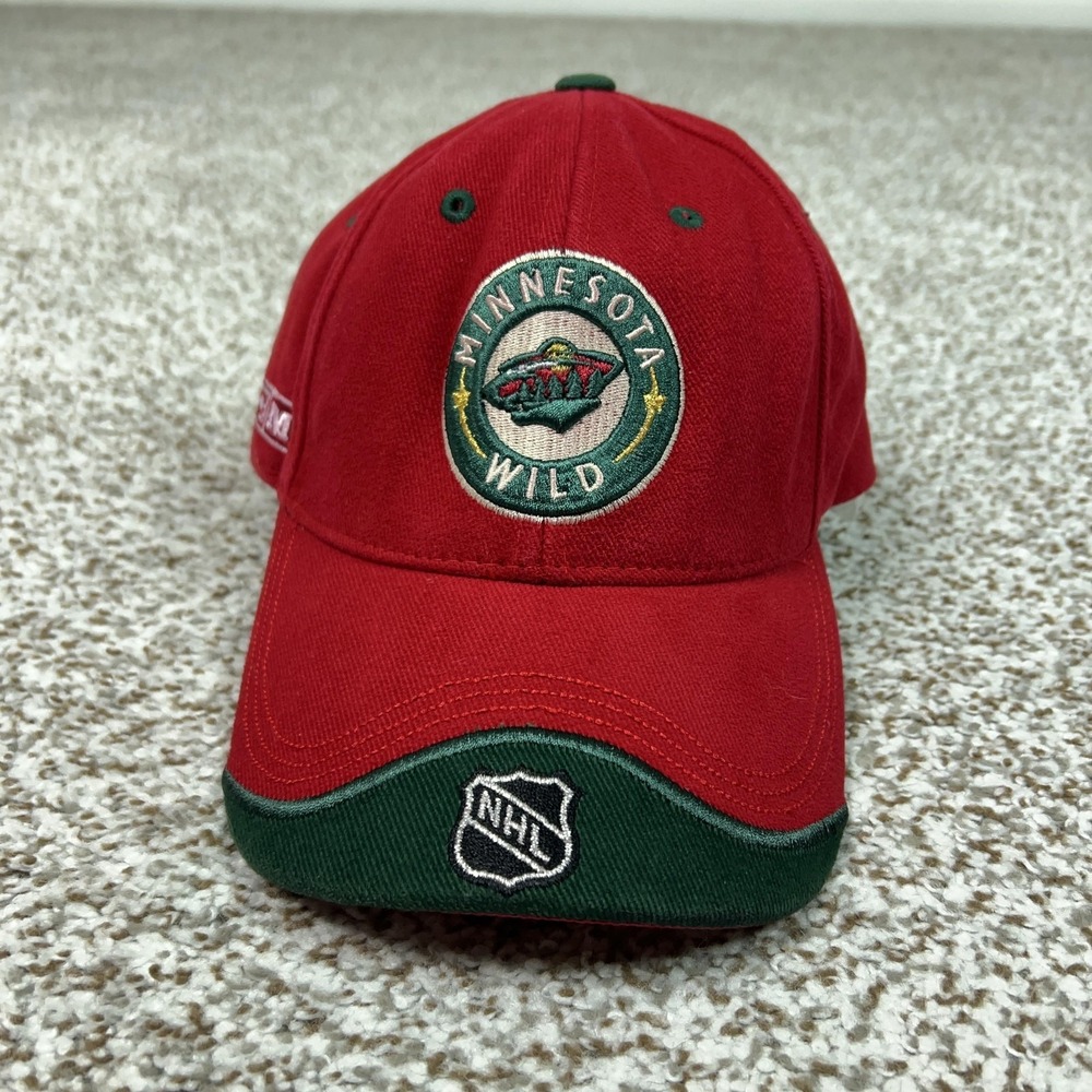 Minnesota Wild Hat Cap Strap Back Mens One Size Red NHL Hockey CCM Center‎ Ice